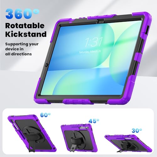 Coque Samsung Galaxy Tab S10 FE Plus violette idéale pour le travail nomade