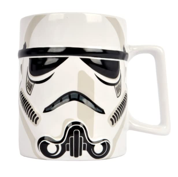 Ideal casa Taza desayuno Cerámica Stormtrooper - Soldado imperial - 350ml - 10 Cm - Mugs con...