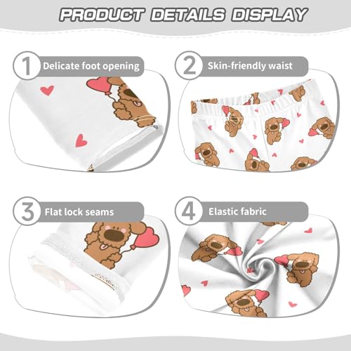 ZZKKO Girls Leggings Cute Kawaii Dog Toddler Girls Clothes Leggings for Girls Toddler Girls Leggings 3-4T3