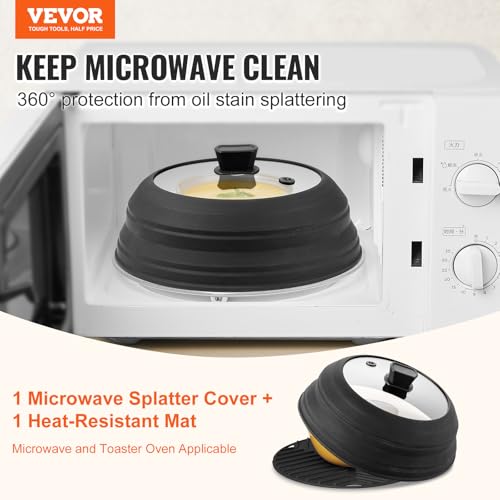 VEVOR Microwave Splatter Cover & Mat, 10.8