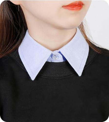 Muaquta Oxford Cotton Classic Fake Collar Detachable Dickey Collar Half Shirts Blouse False Collar Top for Women Men Outfits2