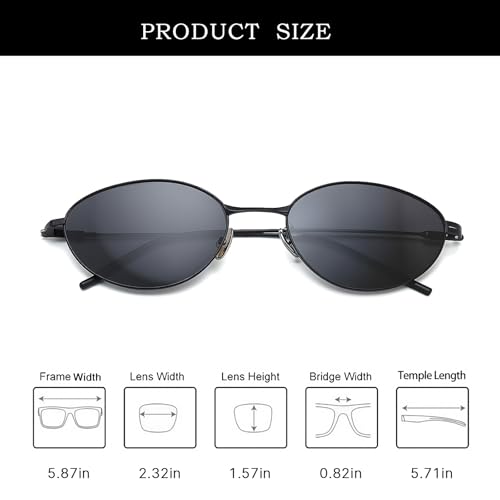 Polarized Sunglasses UV400 Protection Anti-Glare HD LensTrendy For Women Lightweight Titanium Metal Frame 13.3g3