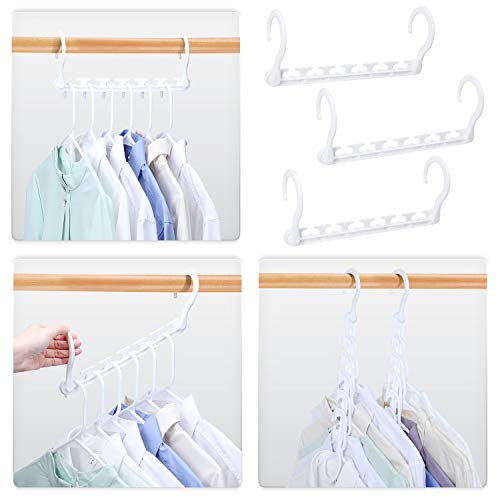 HOUSE DAY Sturdy Plastic Space Saving Hangers Cascading Hanger Organizer Pack of 20