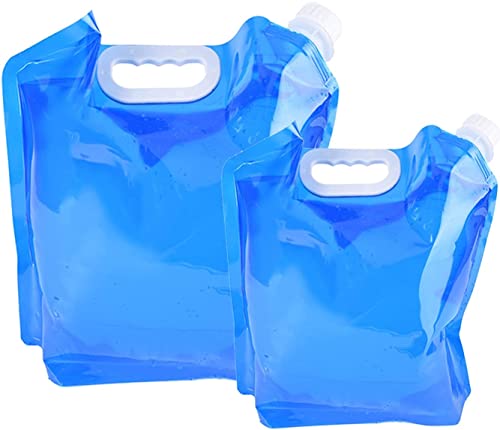 XINFAWE Lot de 2 conteneurs d'eau pliables de 2,5 L, congélateurs, sans BPA, réservoir d'eau portable, réservoir d'eau pour randonnée, sport, camping, pique-nique, barbecue Cover