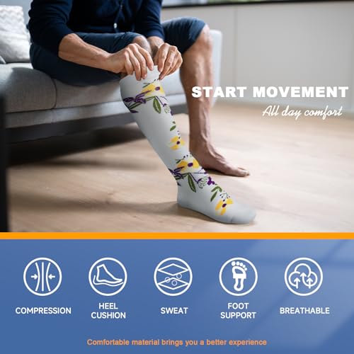 Image of bropite Compression Socks for Women &Men Circulation-Support Knee High Socks 20-30 mmhg-Best for Running,Medical,Nurse,Travel