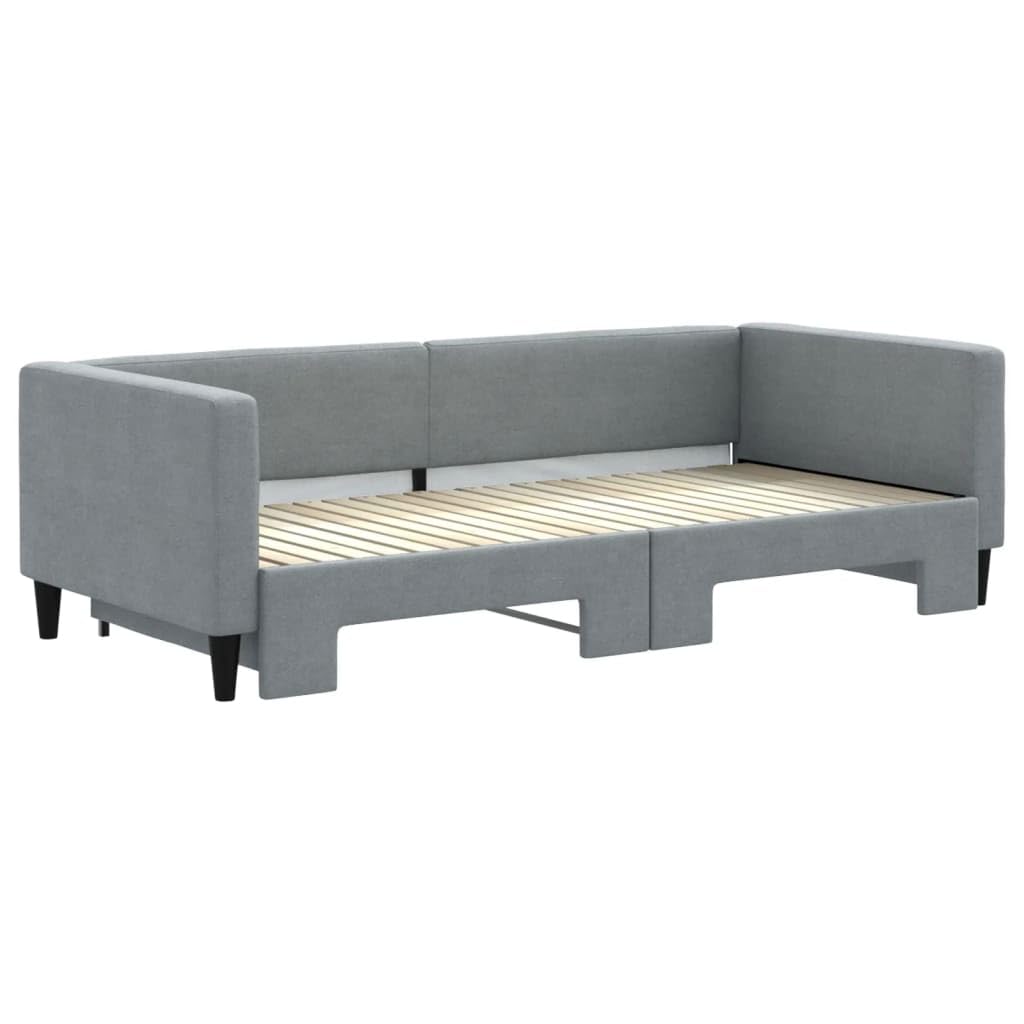 vidaXL Sofá Cama Nido Tela Gris Claro 90x200 cm