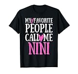 Photo Gallery my favorite people call me nini heart divertente festa della mamma maglietta Photo Gallery my favorite people call me nini heart divertente festa della mamma maglietta