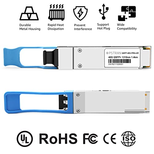 Image of 40GBASE-PIR4 QSFP+ Optical Transceiver Module Compatible with Arista QSFP-40G-PLRL4 40G PLRL4 1310nm 1.4km MTP /MPO SMF DDM