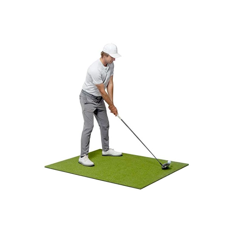GoSports Golf Hitting Mat Artificial Turf Mat for Indoor/Outdoor Practice Includes 3 Rubber Tees