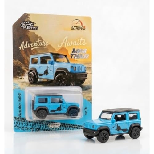 Image of Mini Style Die Cast Metal Blue SUV Toy Car 1:64 Scale Collectible Off Road Adventure Vehicle Model for Kids Play Display Premium Miniature Car Gift Durable Metal Body Realistic SUV Model Toy
