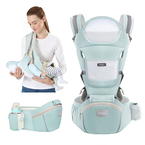 KOLWA 6-in-1 Safety Certified Ergonomic Quality Baby Carrier with Hip