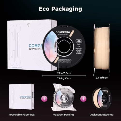 Image of Comgrow 3D Printer Photosensitive Filament Single Color Light Change PLA 1kg (2.2 lbs) Spool 3D Printing Materials, Dimensional Accuracy + /- 0.03 mm, 1.75 mm, Light Change Purple