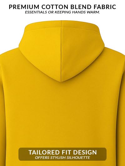 Image of ADRO Men's Regular Fit Zip-Up Hoodie for man | 320 GSM Cotton Poly Fleece Zipper Sweatshirt with Soft Fabric & Printed Hoodies