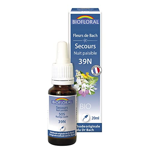 Biofloral - Complexe Secours 39N Nuit Paisible aux Fleurs de Bach Bio - Elixir Floral - Méthode originale Dr Bach - 20ml Cover