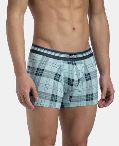 Image of Jockey UI21 Men's Super Combed Cotton Elastane Stretch Printed Trunk with Ultrasoft Waistband (Pack of 2 Colors & Prints May Vary)