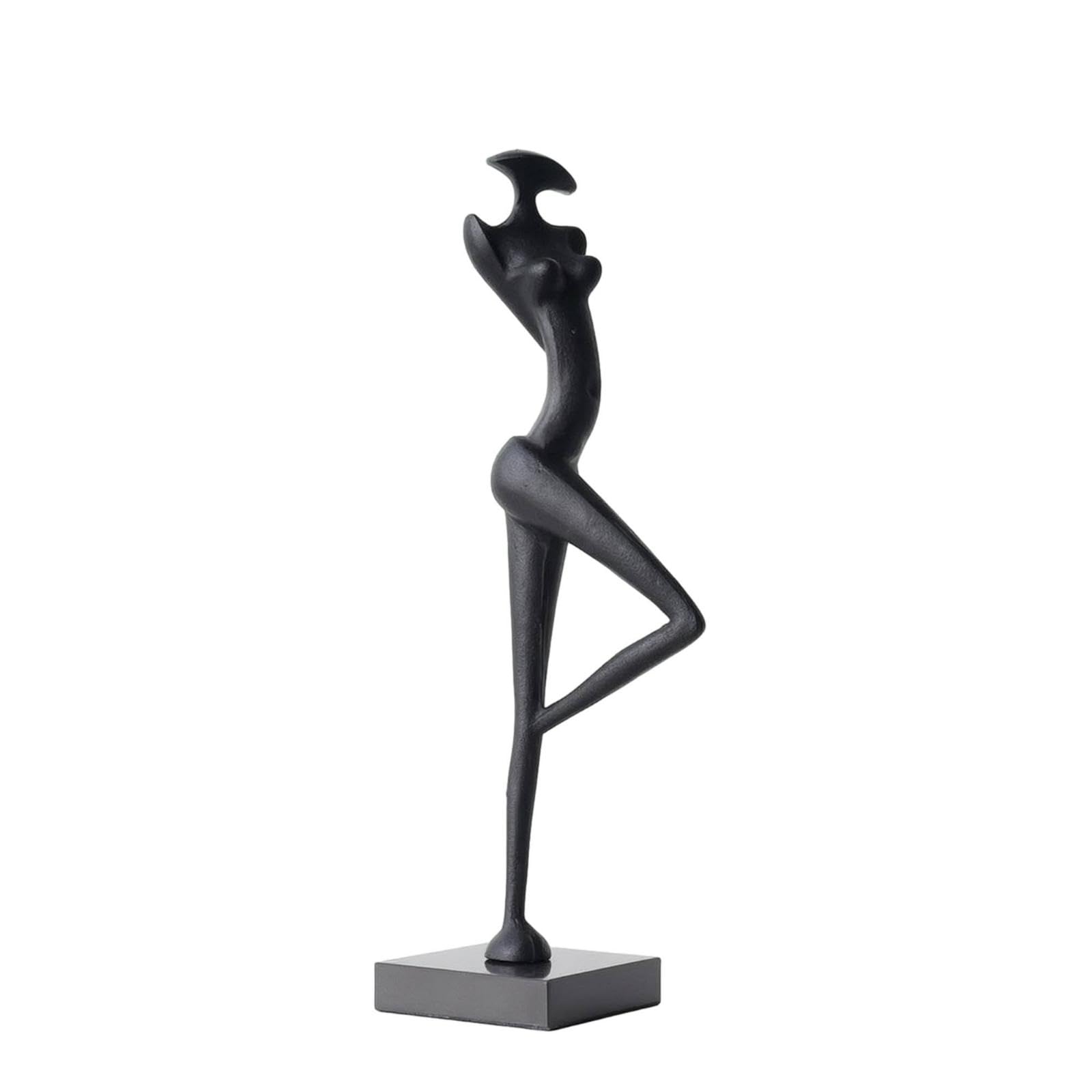 Human Figure Sculpture Minimalist Human Sculpture Artistic Abstract Ornament for Simplicity Lovers, Living Room, Home Office, Bookshelf Black Standing Figure-image-37