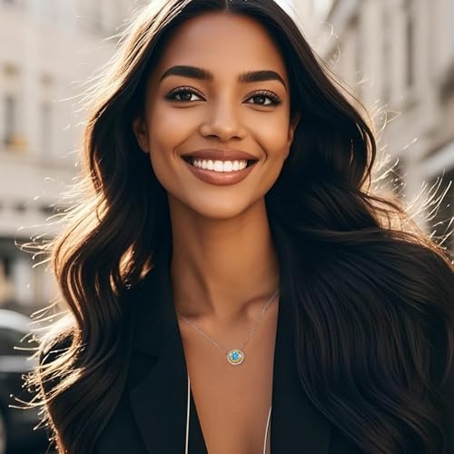 Kstyle Birthstone Pendant Necklaces for Women with a Extra Replaceable Moissanite, Birthday Fine Jewelry Gifts for Wife Girlfriend Her Mom Sister, 925 Sterling Silver Non Tarnish4