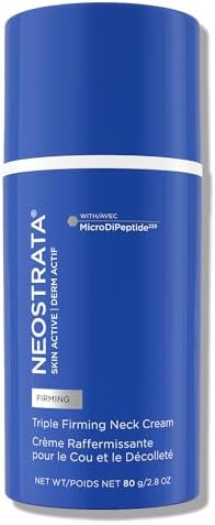 NEOSTRATA Triple Firming Neck Cream, New & Improved Formula - with MicroDiPeptide229®, NeoGlucosamine, and Bakuchiol, Fragrance-free, Oil-Free, Décolletage Rejuvenating Cream For all Skin Types, 80 g.