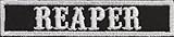 SOA sw, REAPER Namensschild Rangabzeichen Motorad Kutte Patch Aufnäher
