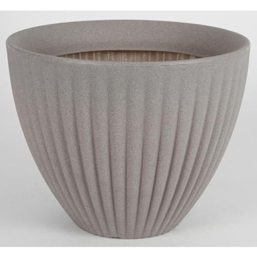 Jelenia Plast Macetero Lotus D40 x 31 cm Maceta Flores Decoración Gris 39 x 31 cm