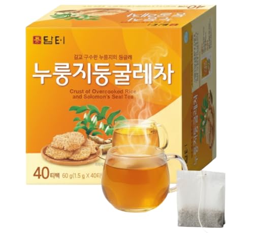 Damtuh Korean Roasted Rice & Solomon’s Seal Tea – Traditional Herbal Tea - Caffeine-Free, Sugar-Free, Non-Caloric, 40 Tea Bags (1.5g each)