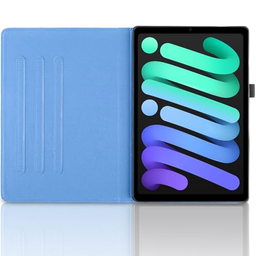 Étui iPad mini 7 rotatif bleu pour éviter les rayures d'écran
