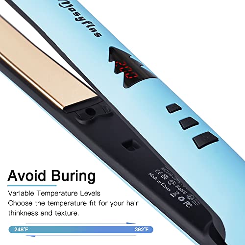 Plancha rizadora 2 en 1 con placas anchas cerámicas y control de temperatura miniatura 2