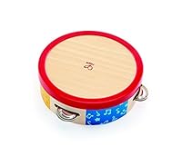 Hape Bunter Tamburin aus Holz | Trommel, Musikinstrument für Kinder ab 12 Monaten