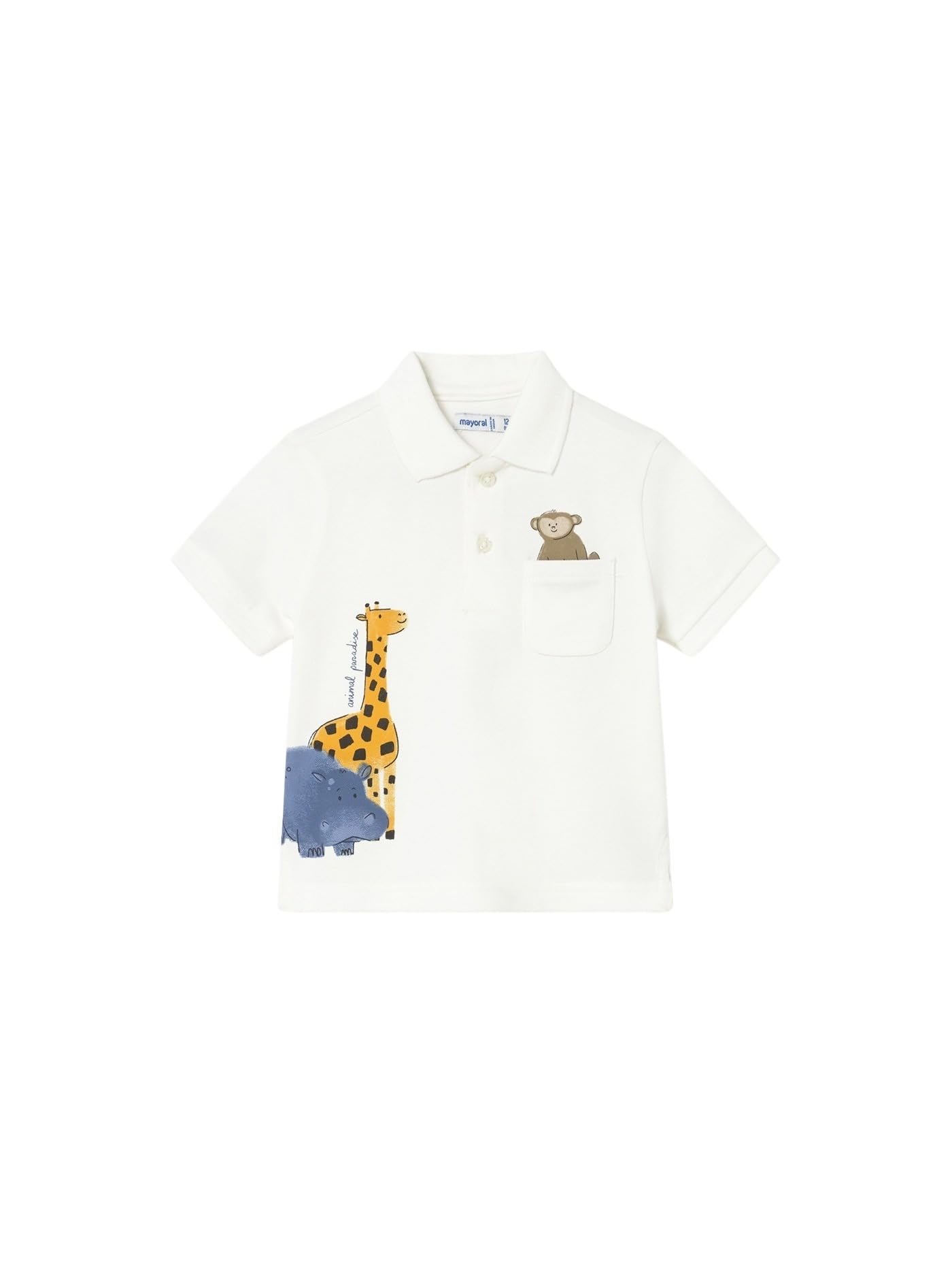 Mayoral Polo m/c Animale per Bimbo Panna