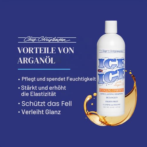 Chris Christensen Ice On Ice Conditioner - Entwirrung und Glanz für das Haar | Professionelle Haarpflege, 473ml