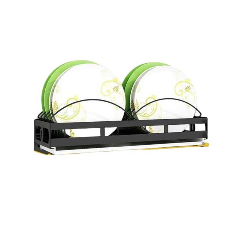 Escurreplatos de pared de acero inoxidable duradero con almacenamiento eficiente 1