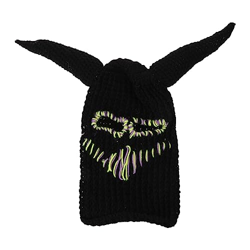 Bonnet cornes de diable avec masque de ski pour un style d'Halloween unique - 7