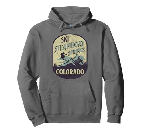 Steamboat Springs Ski Mountains Pullover Hoodie