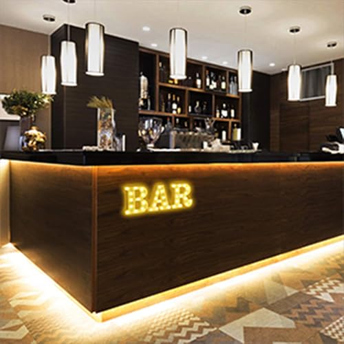 SUQ LED Marquee Letters Lights, BAR Signs, Letter Lamp, Illuminated Bar Sign, Battery Powered, Letters Night Light, Light Up Letters Decoration, Industrial Style, for BAR Pub Home Party Wedding Wall - Image 8