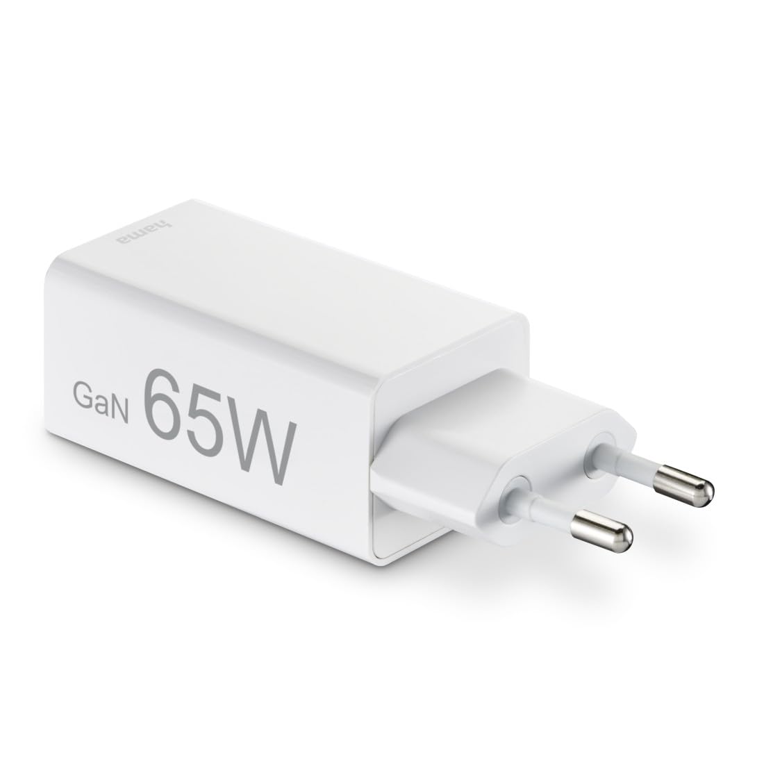 Hama Caricatore USB-C da 65 W (alimentatore di rete a 2 porte USB C + USB A, caricatore rapido con Quick Charge 3.0 e Power Delivery, caricatore USB con tecnologia GaN, caricatore universale per