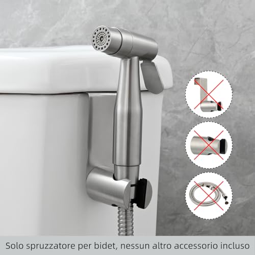 CIENCIA Hand Bidet Sprayer Premium Edelstahl Sprayer Shattaf - Nur Bidet Spray Kopf für WC, Wasser WC Reinigung Attachments, WS024A