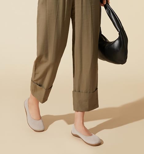 Arromic Wide Toe Box Ballet Flats Shoes for Women Slip on Knit Dressy Shoes Washable Soft Ballerina Lightweight Ladies Walking Flat3