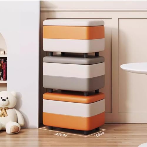 Table basse carrée pouf coffre de rangement pour salon - 6