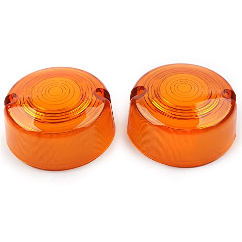 Cnswee6 Motor Yellow Turn Signal Lens Cover 2 Pcs ABS Turn signal light Lens assembly for Harley Dyna FXD FXR for Sportster XLH 883 1200 FXST