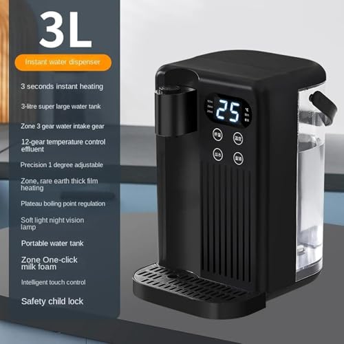 3L Instant Hot Water Dispenser, 2000W Szybkie ogrzewanie, 12 ustawień temperatury i 8 objętości, Szybkie zagotowanie do kawy z herbaty Home Office