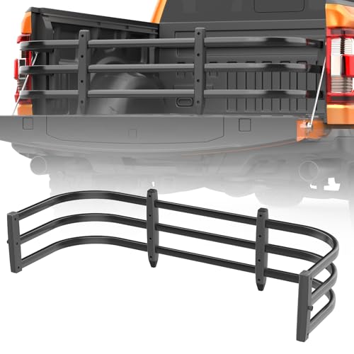 Truck Bed Extender, Adjustable 54"-67" Aluminum Retractable Tailgate Extender, Drill Required, Fits for Ford F150/F250/F350, for Ram1500/2500/3500,for Tundra,for Chevy Silverado & GMC Sierra,for Titan