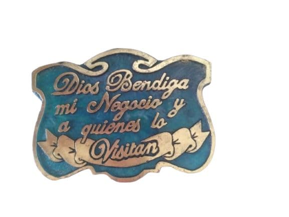 Miniatura 1 de Placa de letrero, Letrero para negocio, Letrero cristiano para la puerta, Dios bendiga mi Negocio, Bible verse poster, mensajes de textos biblicos