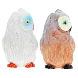 Figurines d'oiseaux réalistes : le design réaliste de ces petites figurines d'oiseaux apporte une touche de nature et de dynamisme à votre jardin, le rendant plus vivant et attrayant. ornements de hibou en résine, petite figurine de hibou