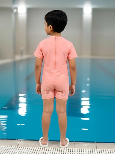 Image of KiddoPanti Boys & Girls Half Sleeve Mid Thigh Length Swim Suit