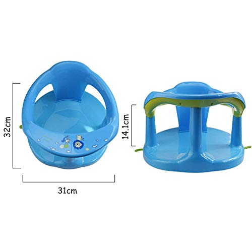 image for Xiaoqing Baby Plastic Bathtub Seat, Foldable Baby Bath Seat with Backr