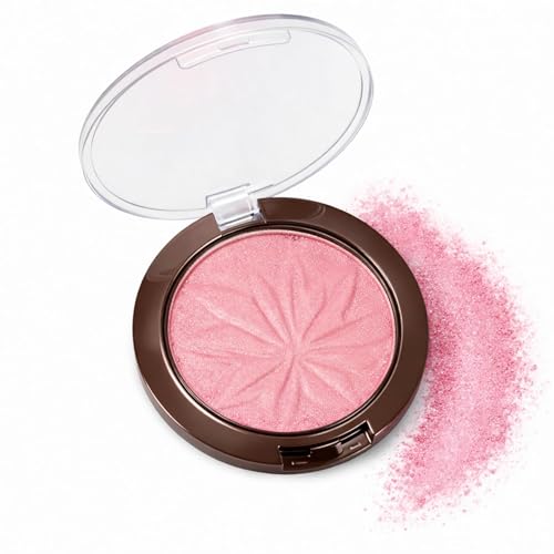 Image of Pink Pearl Shimmer Pressed Eyeshadow, Single Shade Round Compact, 1-Piece