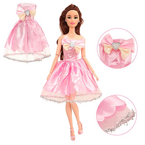 BM 22 pcs Barbi Doll Clothes and Accessories 10 pcs Party Dresses Gowns with 10 Shoes for 11.5 inch Doll - Thumbnail 3