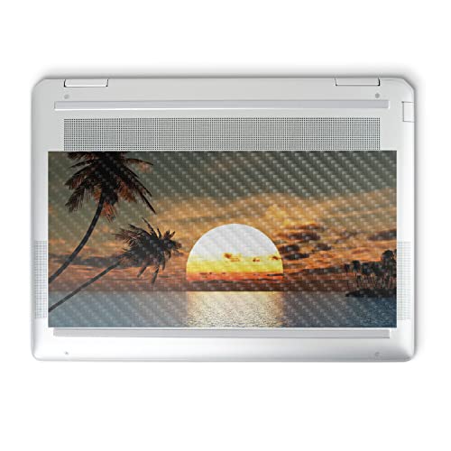 Image of MightySkins Carbon Fiber Skin Compatible with HP Spectre x360 14 inch (2022) Full Wrap Kit - Tropical Sunset | Protective, Durable Textured Carbon Fiber Finish | Easy to Apply | Made in The USA