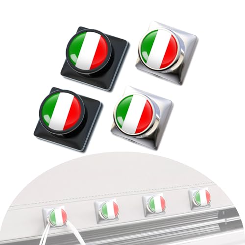 Acespeed 4PCS Italy Flag Car Seat Headrest Hook, Zinc Alloy Car Hooks, Auto Interior Hook Hangers Storage Organizer Interior Accessories for Coats Umbrellas Grocery Bags Handbag