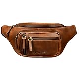 STILORD "Greg" Marsupio Pelle Marrone Borsa da Cintura Vintage Uomo Donna Borsello da Petto Elegante Cuoio Vera Zainetto Monospalla per Running Festival Colore:andorra - marrone